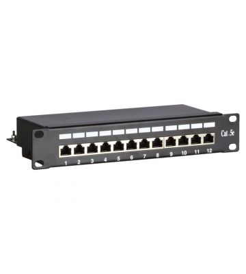 Panneau de brassage de 10 pouces CAT5E FTP - 12 ports