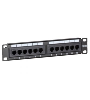 Panneau de brassage de 10 pouces CAT5E UTP - 12 ports