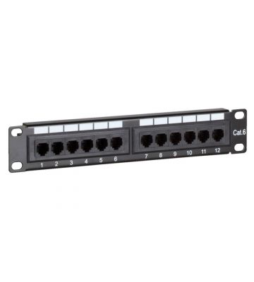 Panneau de brassage de 10 pouces CAT6 UTP - 12 ports
