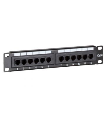 Panneau de brassage de 10 pouces CAT6 UTP - 12 ports