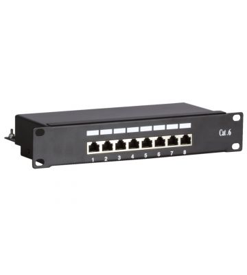 Panneau de brassage de 10 pouces FTP CAT6 - 8 ports