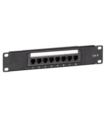 Panneau de brassage de 10 pouces Cat6 UTP - 8 ports