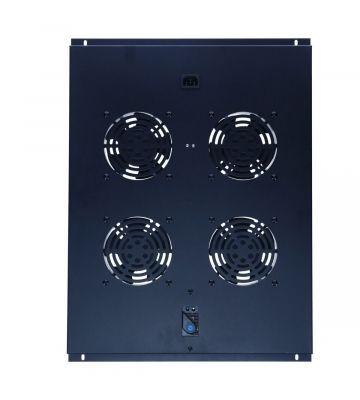 Set de ventilateurs avec 4 ventilateurs et thermostat adaptés aux baies de 800 mm de profondeur