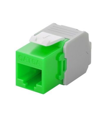 Connecteur Keystone Cat6A UTP - Toolless - Vert