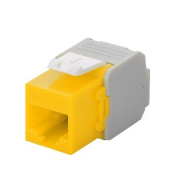 Connecteur Keystone Cat6A UTP - Toolless - Jaune