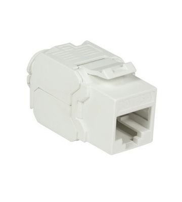 Connecteur Keystone Cat6A UTP - Toolless - Blanc