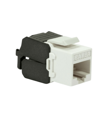Connecteur Keystone Cat6A UTP - Toolless - Noir / Blanc