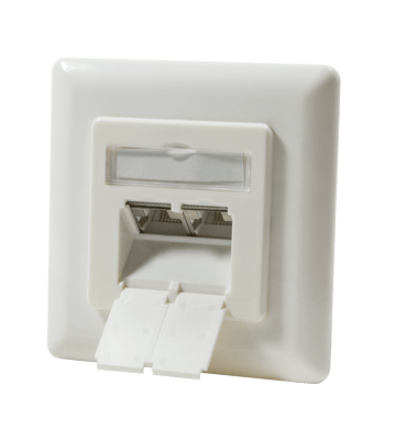 CAT6A UTP / STP Box intégrée, Ivoire