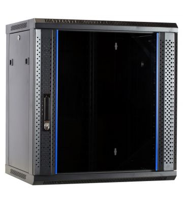 Baie murale 12U non assemblée avec porte en verre 600x450x635mm