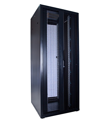 Baie de serveur 42U avec portes avant et arrière doublement perforées 800x800x2000mm (LxPxH)