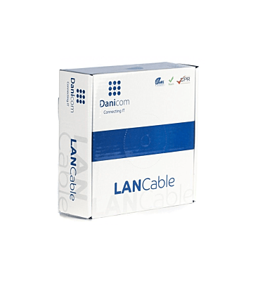 Rouleau câble flexible gris Cat6 U / UTP CCA - 100m