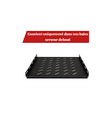 Etagère pour charge lourde pour baie serveur de 800mm de profondeur - 1U - 100 kg
