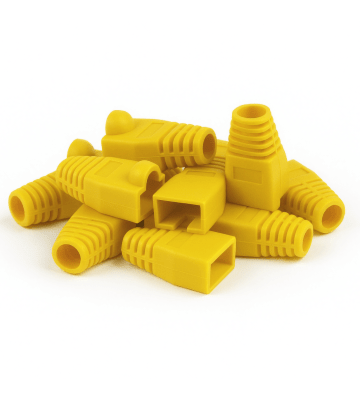 Manchon de câble RJ45 jaune - 10 pièces