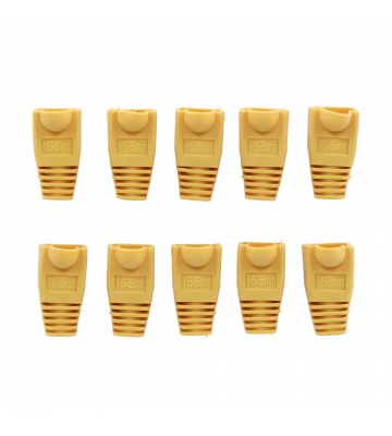 Manchon de câble RJ45 jaune - 10 pièces