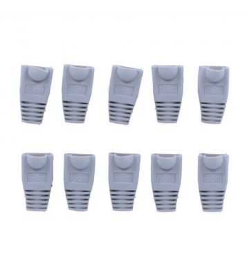 Manchon de câble RJ45 gris - 10 pièces