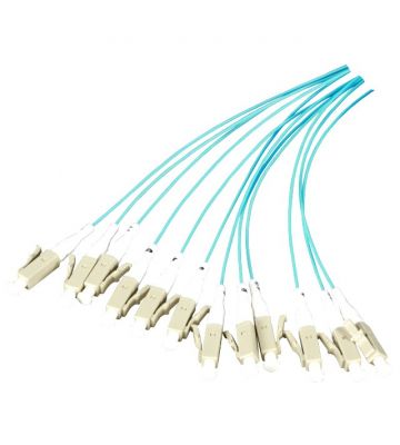 OM3 Fibre optique Pigtail Turquoise SC - 12 pièces