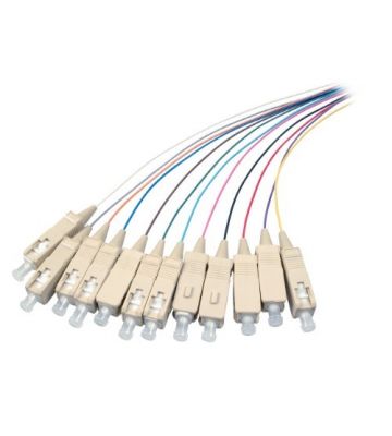 OM4 Fibre de verre Pigtail Set de couleur SC - 12 pièces