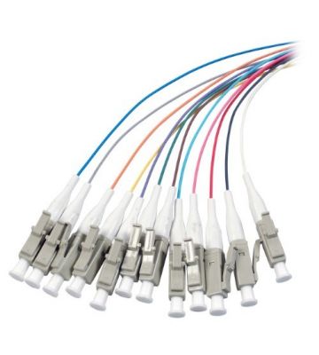 OM4 Fibre de verre Set de couleur Pigtail LC - 12 pièces