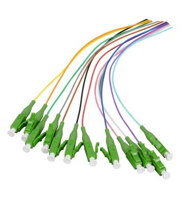 OS2 fibre optique pigtail coloré LC-APC - 12 pieces