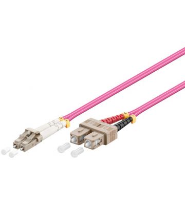 Câble à fibres optiques LC-SC OM4 0.50 m