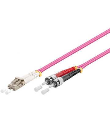 Câble à fibres optiques LC-ST OM4 1M