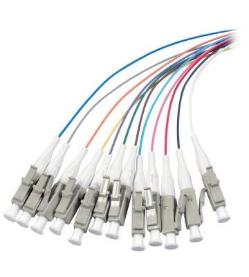 OS2 Fibre de verre Set de couleur Pigtail LC - 12 pièces