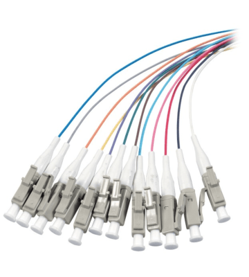 OS2 Fibre de verre Set de couleur Pigtail LC - 12 pièces