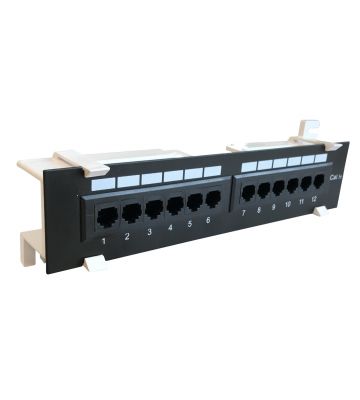 Panneau de brassage mural CAT5E UTP - 12 ports