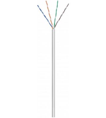 Rouleau câble rigide gris CAT5e U/UTP CCA - 50m