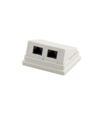 CAT5e UTP opbouwdoos, wit
