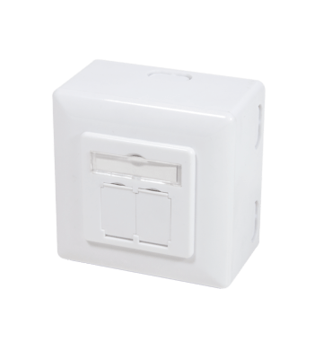 CAT5E UTP / STP Boîte à surface, Blanc