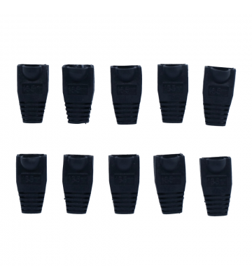 Manchon de câble RJ45 noir - 10 pièces