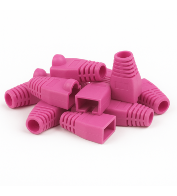 DANICOM Manchon de câble RJ45 rose - 10 pièces