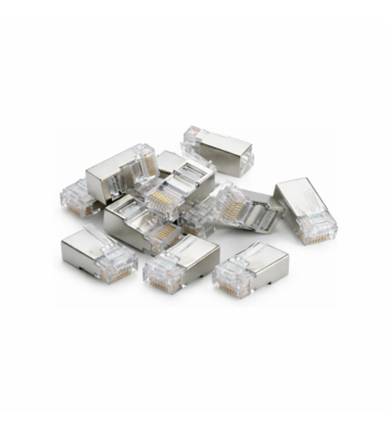 Connecteur RJ45 Cat6 blindé traversant - pour câble flexible - 10 pièces