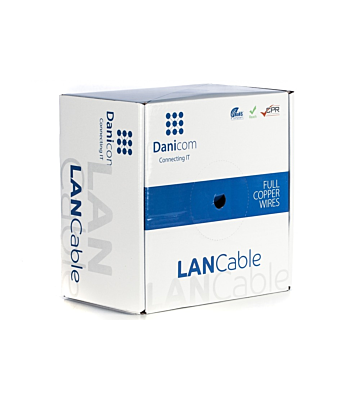 DANICOM CAT6A U/UTP 100m câble sur bobine rigide - LSZH (Dca)
