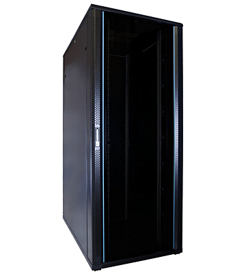 Baie de serveur 47U avec porte en verre 800x1200x2200mm (LxPxH)