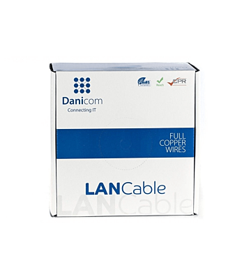 DANICOM CAT7 S/FTP 100m câble sur bobine rigide - LSZH (Dca)