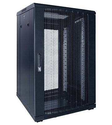 Baie de serveur 18U avec porte perforée 600x600x1000mm (LXPXH)