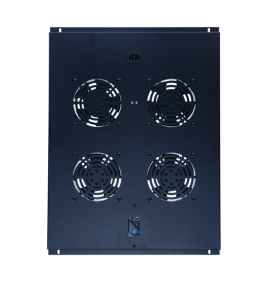 Kit de ventilation avec 4 ventilateurs et thermostat adapté aux armoires serveur autoportantes de 800 mm de profondeur