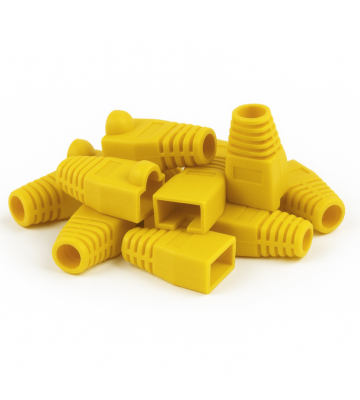 DANICOM Manchon de câble RJ45 jaune - 10 pièces