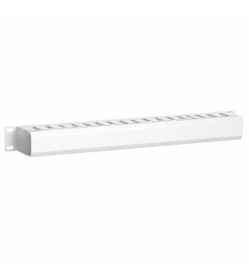 Conduit de câble blanc en métal 1U 19 pouces avec couvercle coulissant
