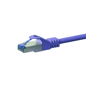 Câble CAT6A S/FTP (PIMF) 100% cuivre violet - 2m