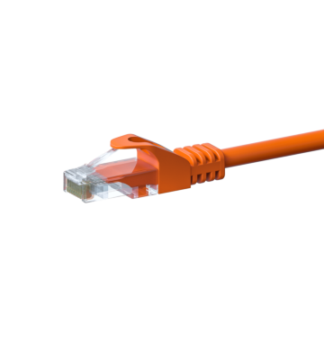 Câble Cat5e UTP 100% cuivre orange - 1m