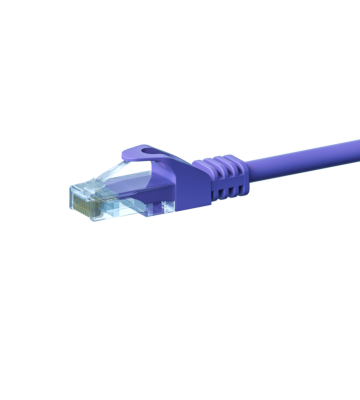 Câble Cat5e UTP 100% cuivre violet - 15m