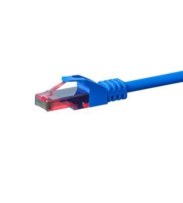 Câble CAT6 UTP 100% cuivre bleu - 0.25m