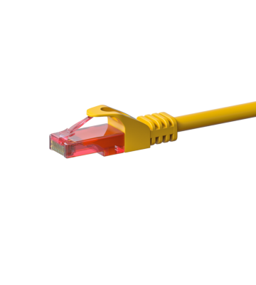 Câble CAT6 UTP 100% cuivre jaune - 7.50m