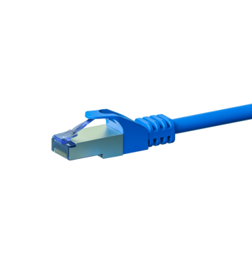 Câble CAT6A S/FTP (PIMF) 100% cuivre bleu - 1m