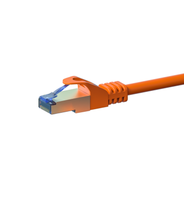 Câble CAT6A S/FTP (PIMF) 100% cuivre orange - 1.50m