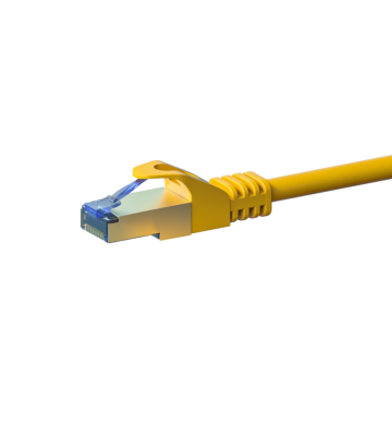 Câble CAT6A S/FTP (PIMF) 100% cuivre jaune - 1m