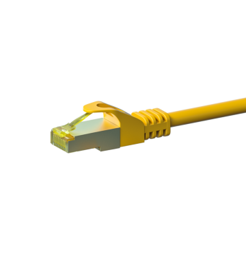 Câble CAT7 SFTP / PIMF Jaune - 0.25m